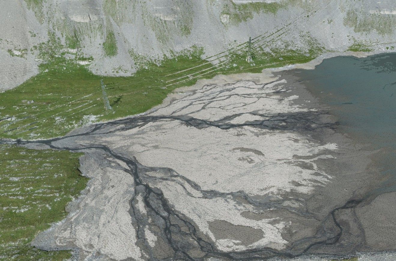 Le même secteur en fond LiDAR